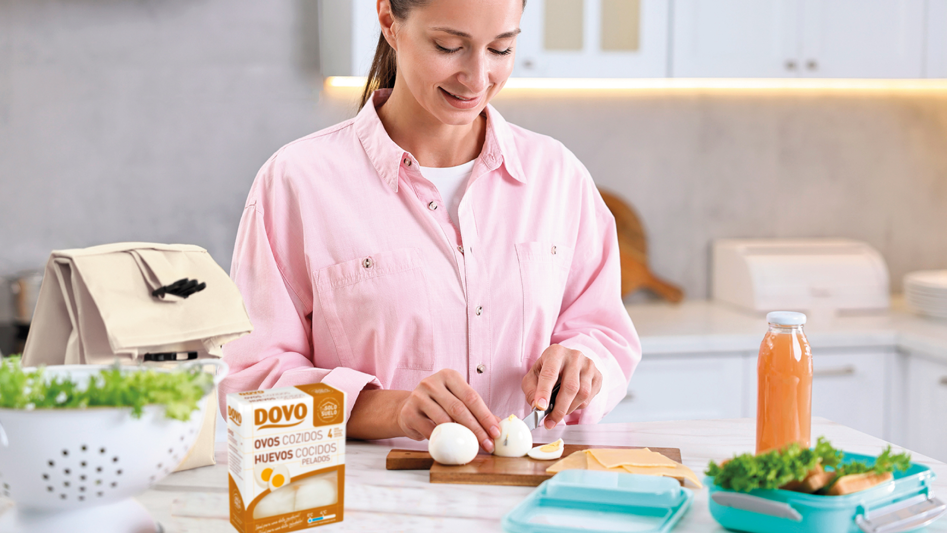 Ovos cozidos sem casca Dovo solo