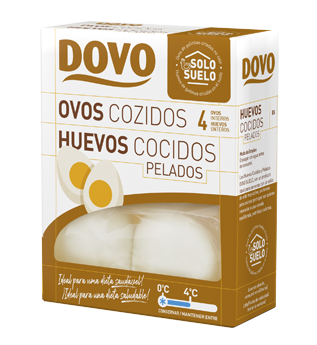 Ovos cozidos sem casca DOVO solo