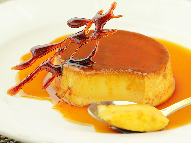 Receita de pudim de baunilha com ovo líquido inteiro Dovo