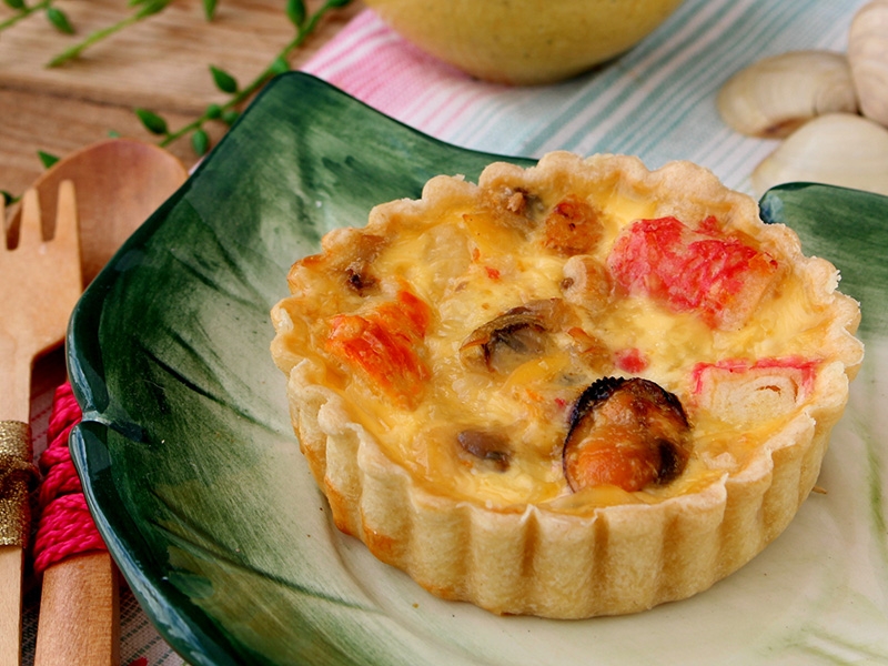 Receita de quiche de marisco com ovo inteiro dovo